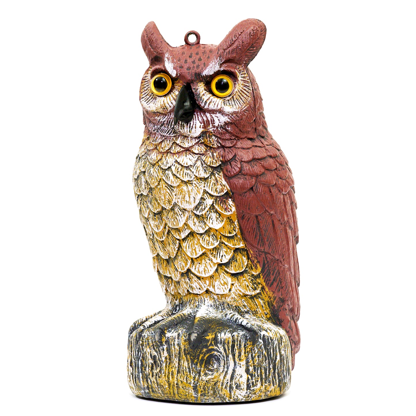 Plastic Fake Owl 11 Inch Decorative Owl Bird Scarecrow, Plastic Owls are Natures Enemy pest Repellent for Outdoor Gardens,Homes& Halloween